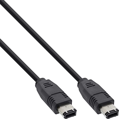 InLine 34003 FireWire Kabel, IEEE1394 6pol Stecker / Stecker, schwarz, 3m von InLine