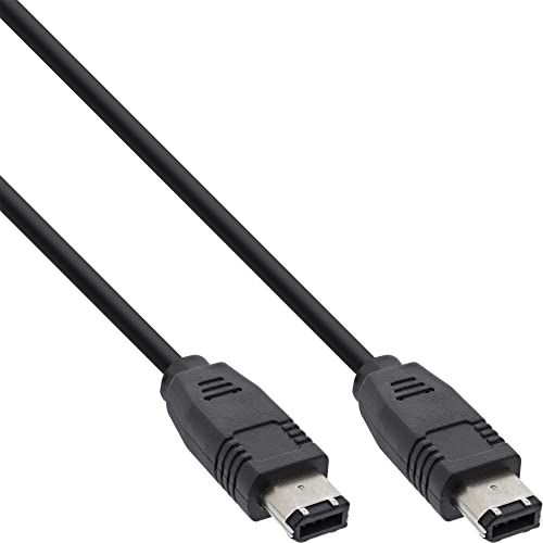 InLine 34010 FireWire Kabel, IEEE1394 6pol Stecker / Stecker, schwarz, 10m von InLine