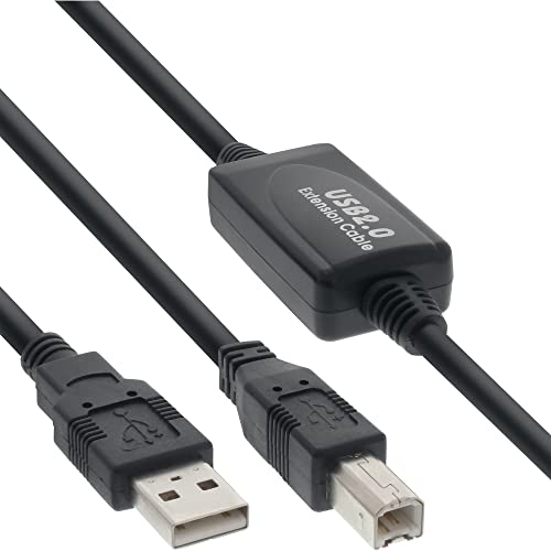 InLine 34511I USB 2.0 Kabel, aktiv mit Signalverstärkung "Repeater", A an B, 10m von InLine