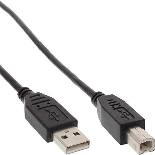 InLine 34535X USB-Kabel 3 m USB A USB B schwarz – USB-Kabel (3 m, USB A, USB B, Stecker/Stecker, 480 Mbit/s, schwarz) von InLine