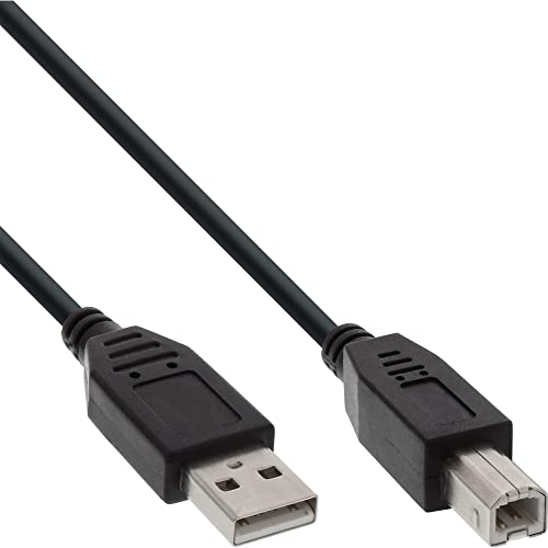 InLine 34550X USB 2.0 Kabel, A an B, schwarz, 0,5m, 1 Stück von InLine