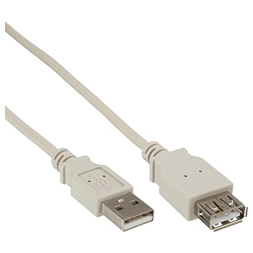 InLine 34603L USB 2.0 Verlängerung, Stecker / Buchse, Typ-A, beige, 3m, bulk von InLine