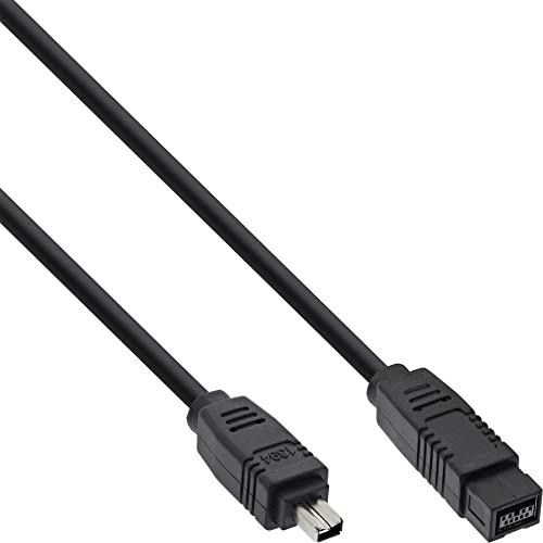 InLine 34902 FireWire Kabel, IEEE1394 4pol Stecker zu 9pol Stecker, schwarz, 1,8m von InLine