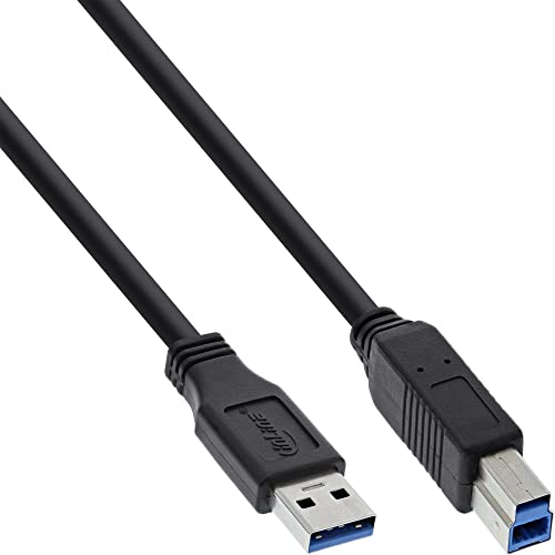 InLine 35320 USB 3.0 Kabel, A an B, schwarz, 2m von InLine