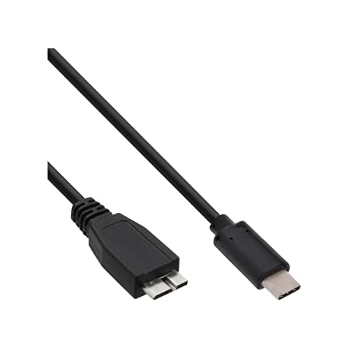 InLine 35721 USB 3.1 Kabel, USB Typ-C Stecker an Micro-B Stecker, schwarz, 1m von InLine