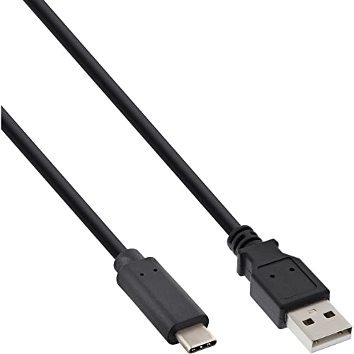 InLine 35731 USB 2.0 Kabel, USB Typ-C Stecker an A Stecker, schwarz, 1m von InLine