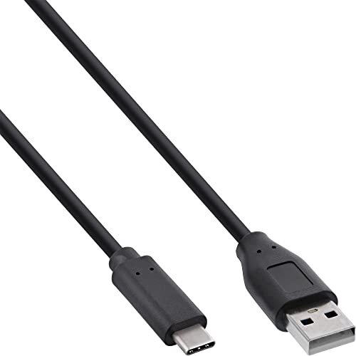InLine 35735 USB 2.0 Kabel, USB Typ-C Stecker an A Stecker, schwarz, 5m von InLine