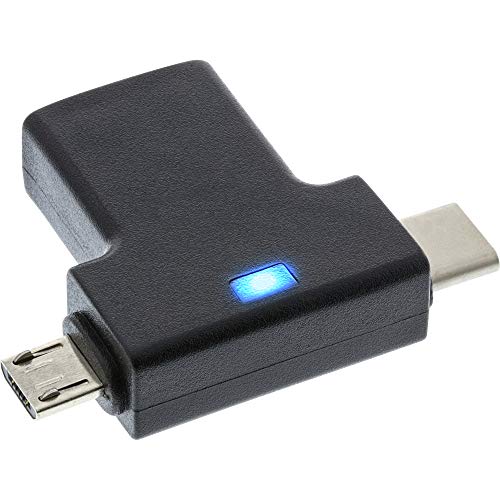 InLine 35804 USB 3.1/2.0 OTG T-Adapter, USB Typ-C Stecker oder Micro-USB an A Buchse von InLine