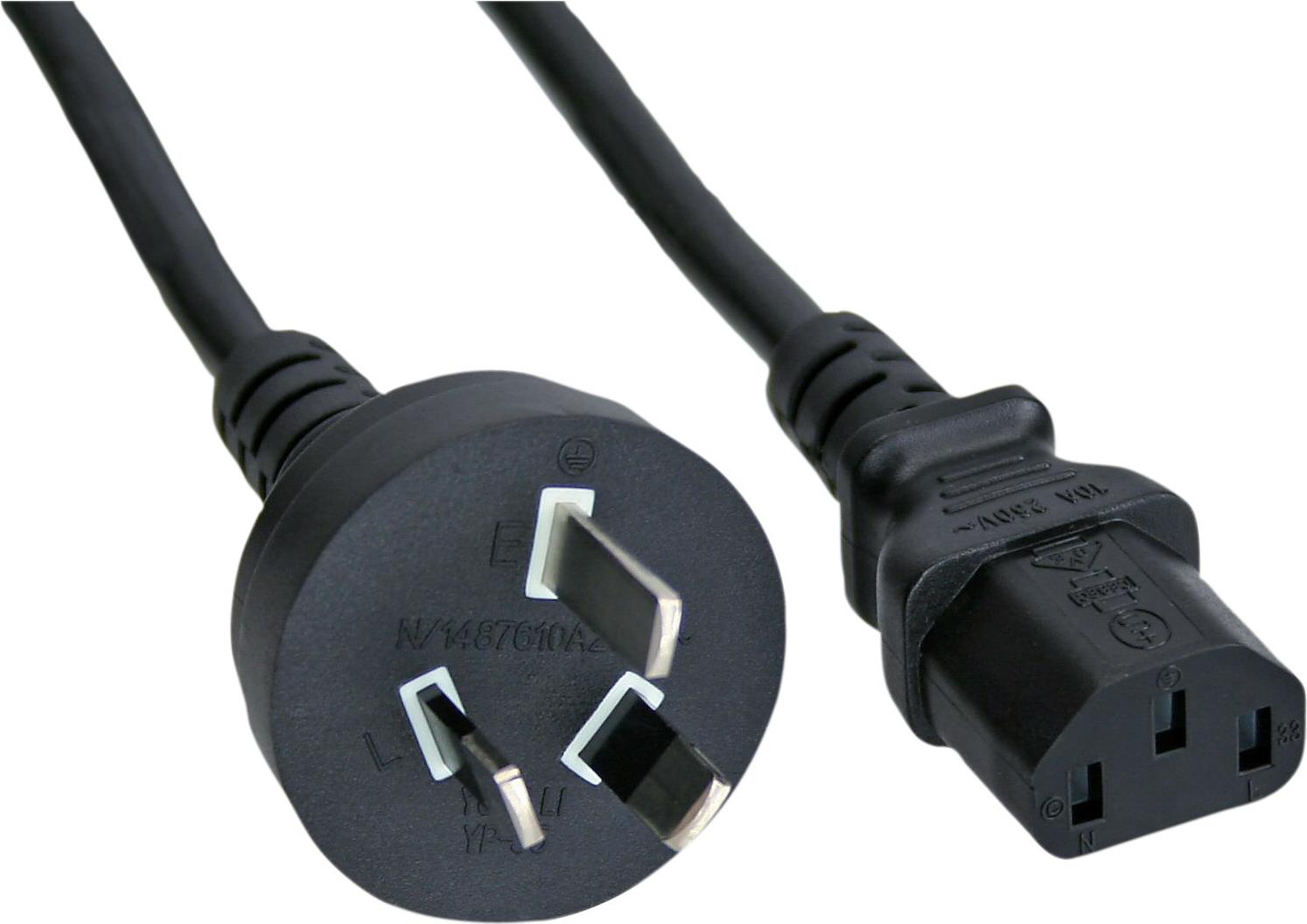 InLine 35er Bulk-Pack Netzkabel Netzstecker Australien auf Kaltgerätestecker C13 - Kabel - Strom/Netzteil - 1,8 m - 3-polig - IEC (B-16652D) von InLine