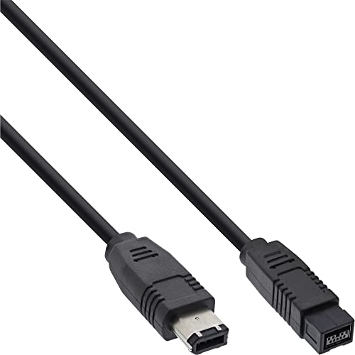 InLine 36903 FireWire Kabel, IEEE1394 6pol Stecker zu 9pol Stecker, schwarz, 3m von InLine