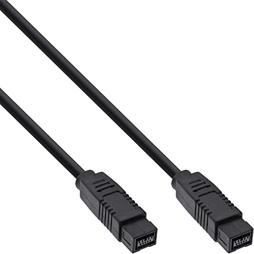 InLine 39902 FireWire Kabel, IEEE1394 9pol Stecker / Stecker, schwarz, 1,8m von InLine