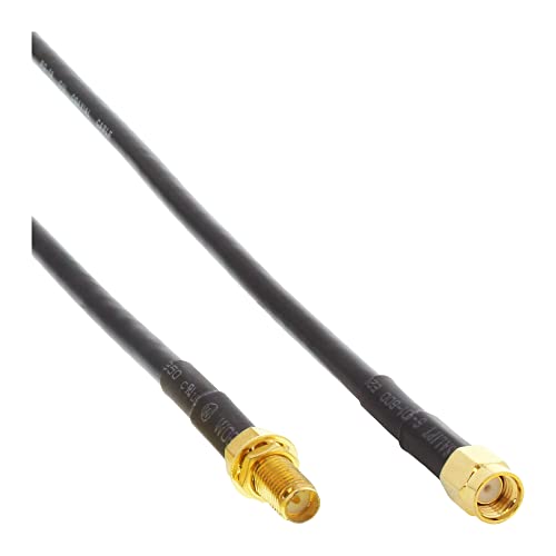 InLine 40861 WLAN Kabel, R-SMA-Stecker auf R-SMA-Kupplung, 1m von InLine