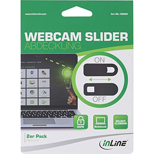 InLine 55263 Webcam Slider Abdeckung, schwarz, 2er Pack von InLine