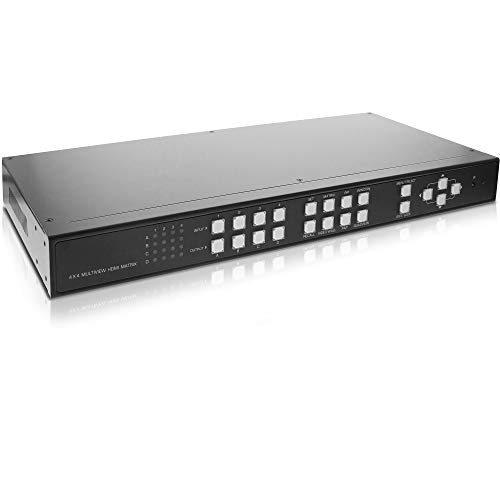 InLine 57830I HDMI 4x4 Multi View Matrix / Videowand Switch, 4 Eingänge auf 4 Ausgänge, FullHD von InLine