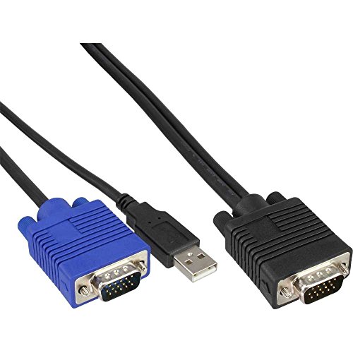 InLine 60667E KVM Kabelsatz, USB, für 19" KVM Switch, Länge 3m von InLine