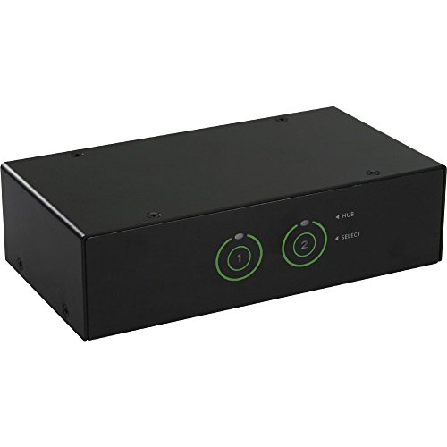 InLine 61622I KVM Desktop Switch mit Audio (2-Fach, DVI-I, USB 3.0 Hub) von InLine
