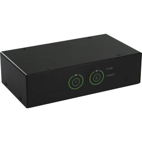 InLine 61622I KVM Desktop Switch mit Audio (2-Fach, DVI-I, USB 3.0 Hub) von InLine