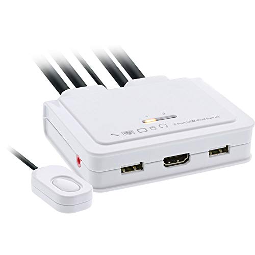 InLine 62614I KVM Switch, 2-fach, USB-C + HDMI zu HDMI, 4K, mit Audio, integr. Kabel InLine 62614I KVM Switch, 2-fach, USB-C + HDMI zu HDMI, 4K, mit Audio, integr. Kabel von InLine