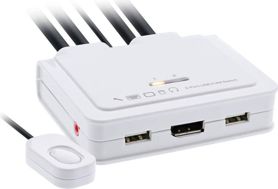 InLine 63614I Tastatur/Video/Maus (KVM)-Switch Schwarz (63614I) (B-Ware) von InLine