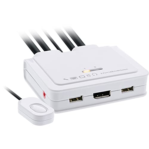 InLine 63615I KVM Switch, 2-fach, USB-C + DisplayPort zu DisplayPort 1.2, 4K, mit Audio, integr. Kabel InLine 63615I KVM Switch, 2-fach, USB-C + DisplayPort zu DisplayPort 1.2, 4K, mit Audio, integr. Kabel von InLine