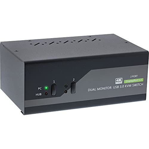 InLine 63652I KVM Desktop Switch, 2-fach, Dual-Monitor DisplayPort 1.2, 4K, USB 3.0, Audio InLine 63652I KVM Desktop Switch, 2-fach, Dual-Monitor DisplayPort 1.2, 4K, USB 3.0, Audio von InLine