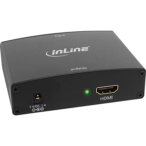 InLine 65004 Konverter VGA+Audio zu HDMI, Eingang VGA und Cinch Audio Stereo, Ausgang HDMI, inkl. Netzteil von InLine