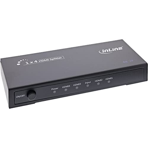 InLine 65010 HDMI Splitter/Verteiler, 4-fach, 4K2K kompatibel von InLine