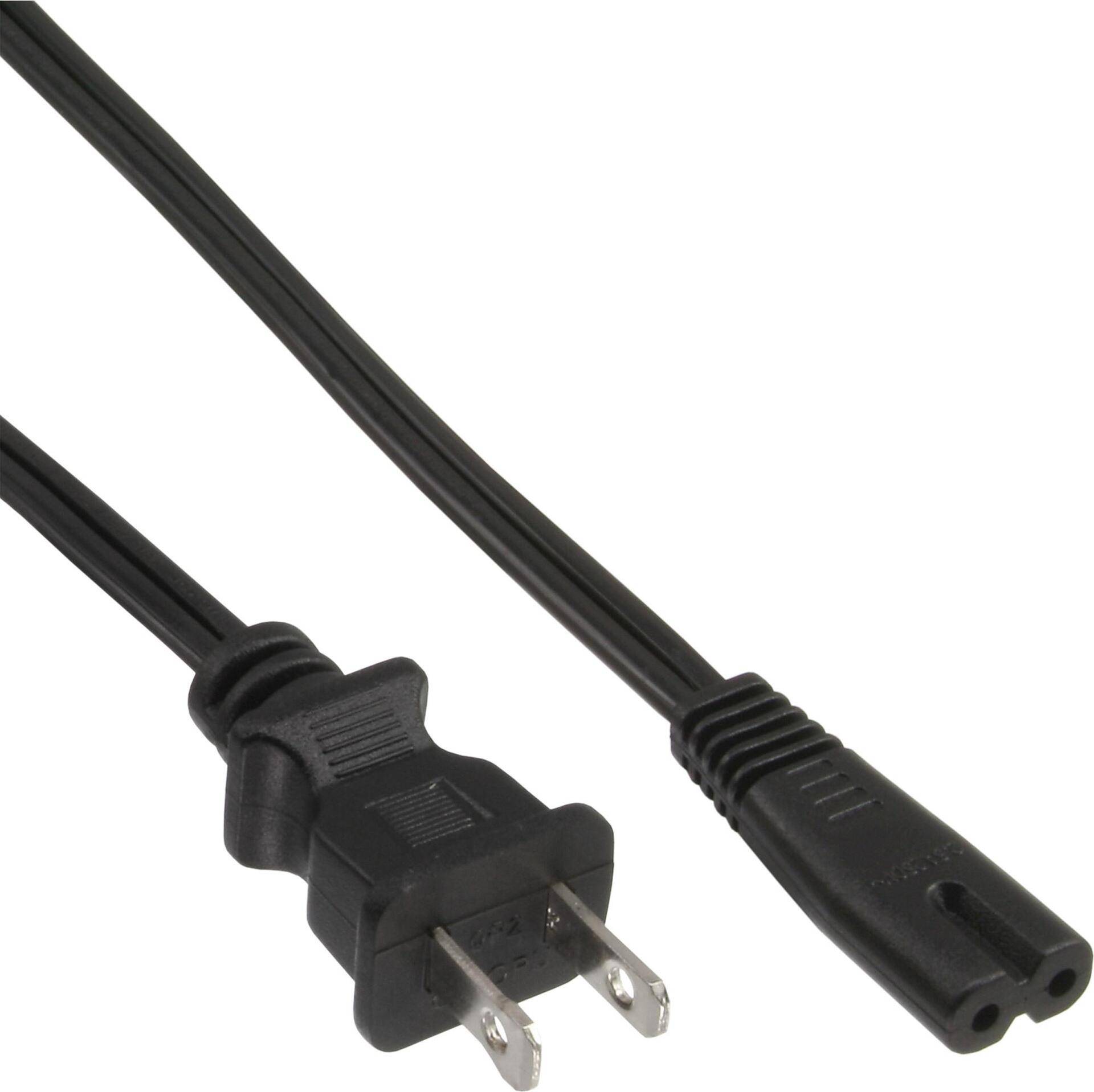 InLine 65er Bulk-Pack Netzkabel Netzstecker USA auf Euro 8 C7 Stecker 1 - Kabel - Strom/Netzteil - 1,8 m - 2-polig (B-16654U) von InLine
