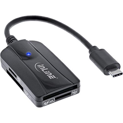 InLine 66772C Card Reader USB 3.1 USB-C, für SD/SDHC/SDXC, microSD, UHS-II kompatibel von InLine