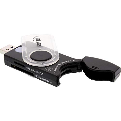 InLine 66773 USB 3.0 Mobile Card Reader mit 2 Laufwerken, für SD, SDHC, SDXC, microSD von InLine