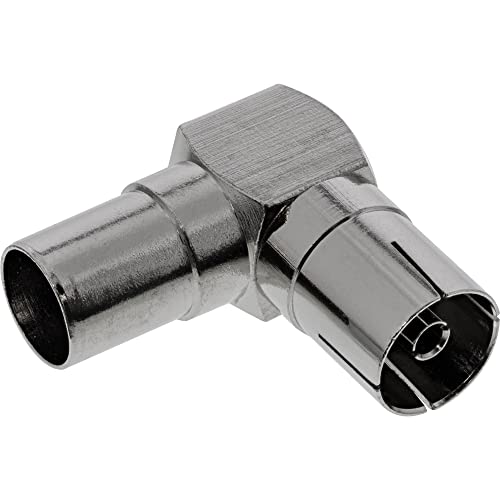 InLine 69915M Antenne Koaxial Verbinder Stecker / Buchse, 90° gewinkelt, Metall von InLine