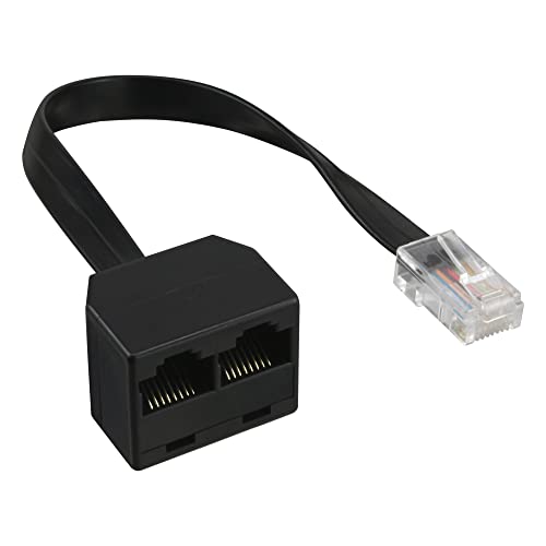 InLine 69933 ISDN Verteiler 1x RJ45 St an 2x RJ45 Bu, (8P8C) mit 15cm Kabel, ohne Endwiderstände von InLine