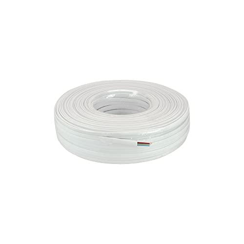 InLine 69986W Modularkabel, 6adrig Flachband weiß, 100m Ring von InLine