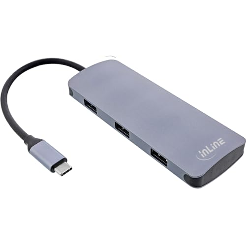 InLine 7-Port USB-C Hub, PD 3.0 100W, 4X USB-C, 3X USB-A, USB 3.2 Gen.2, 10 Gb/s Datenübertragung, OTG-Funktion, Multiport Splitter/Verteiler, für Laptop, PC, MacBook und mehr, 35392C von InLine