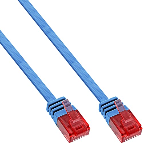 InLine 71603B Patchkabel flach, U/UTP, Cat.6, blau, 3m von InLine