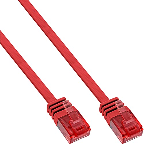 InLine 71603R Patchkabel flach, U/UTP, Cat.6, rot, 3m von InLine