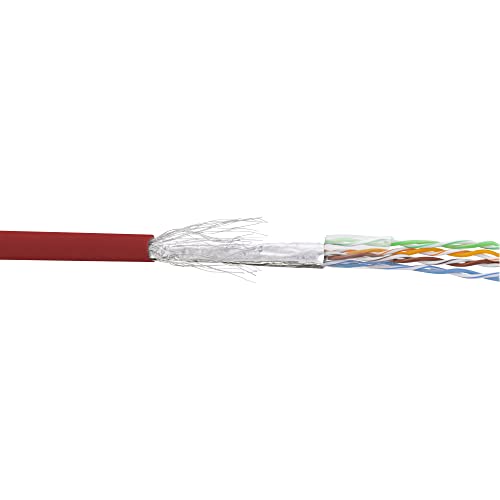 InLine 72099R Patchkabel Cat.5e, rot, SF/UTP, AWG26, PVC, 100m von InLine