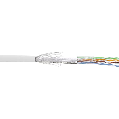 InLine 72099W Patchkabel Cat.5e, weiß, SF/UTP, AWG26, PVC, 100m von InLine