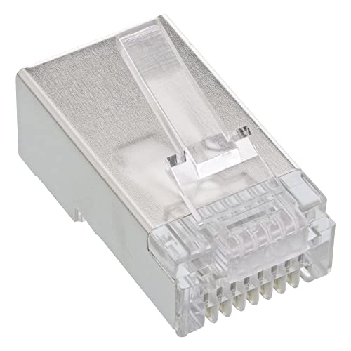InLine 74559 10er Pack Crimpstecker RJ45, für starre Kabel (Verlegekabel) bis AWG24 von InLine