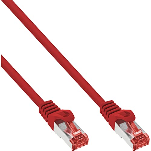 InLine 76105R Patchkabel, S/FTP (PiMf), Cat.6, 250MHz, PVC, CCA, rot, 5m von InLine