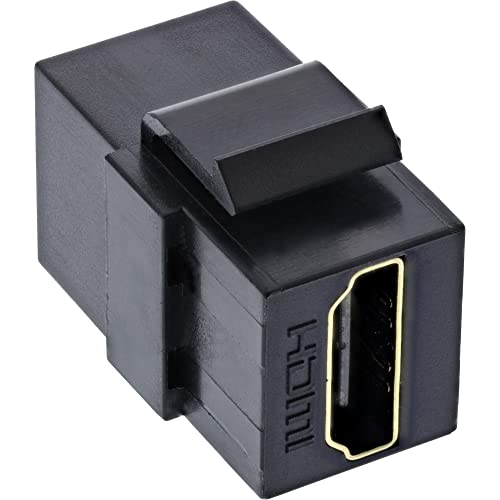 InLine 76202M HDMI Keystone Snap-In Einsatz 4K/60Hz, HDMI A Buchse/Buchse, schwarz von InLine