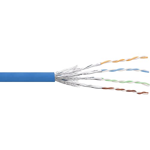 InLine 76499B Patchkabel Cat.6 S/FTP (PiMf), blau, AWG27, PVC, CU, 100m von InLine