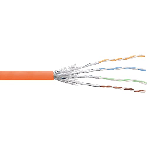 InLine 76499O Patchkabel Cat.6 S/FTP (PiMf), orange, AWG27, PVC, CU, 100m von InLine