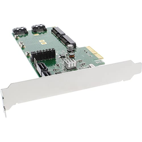 InLine 76617B Schnittstellenkarte, 4x SATA 6Gb/s, RAID 0,1,10 JBOD, mit 4x SATA + 2x mSATA, PCIe 2.0 (PCI-Express) von InLine