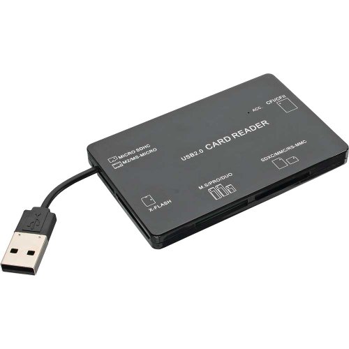 InLine 76636A Card Reader, USB 2.0, all in 1, Pocketversion, schwarz von InLine