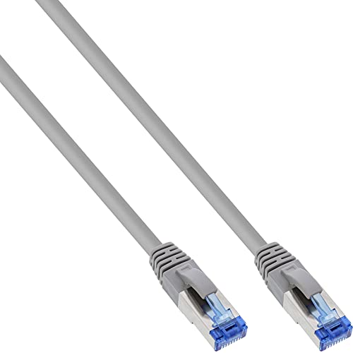 InLine 76802 Patchkabel, S/FTP (PiMf), Cat.6A, 500MHz, halogenfrei, Kupfer, grau, 2m von InLine