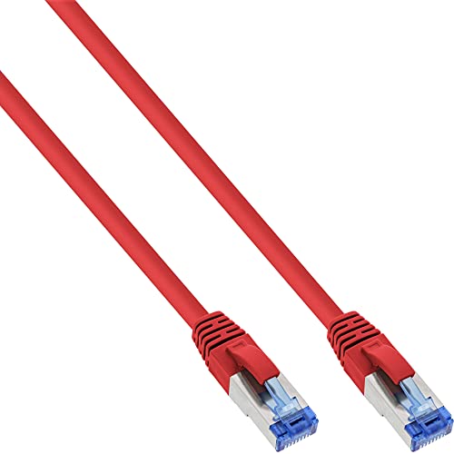 InLine 76802R Patchkabel, S/FTP (PiMf), Cat.6A, 500MHz, halogenfrei, Kupfer, rot, 2m von InLine