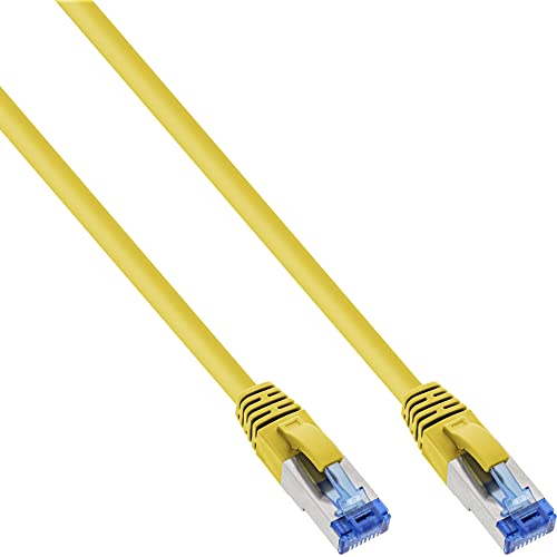 InLine 76803Y Patchkabel, S/FTP (PiMf), Cat.6A, 500MHz, halogenfrei, Kupfer, gelb, 3m von InLine