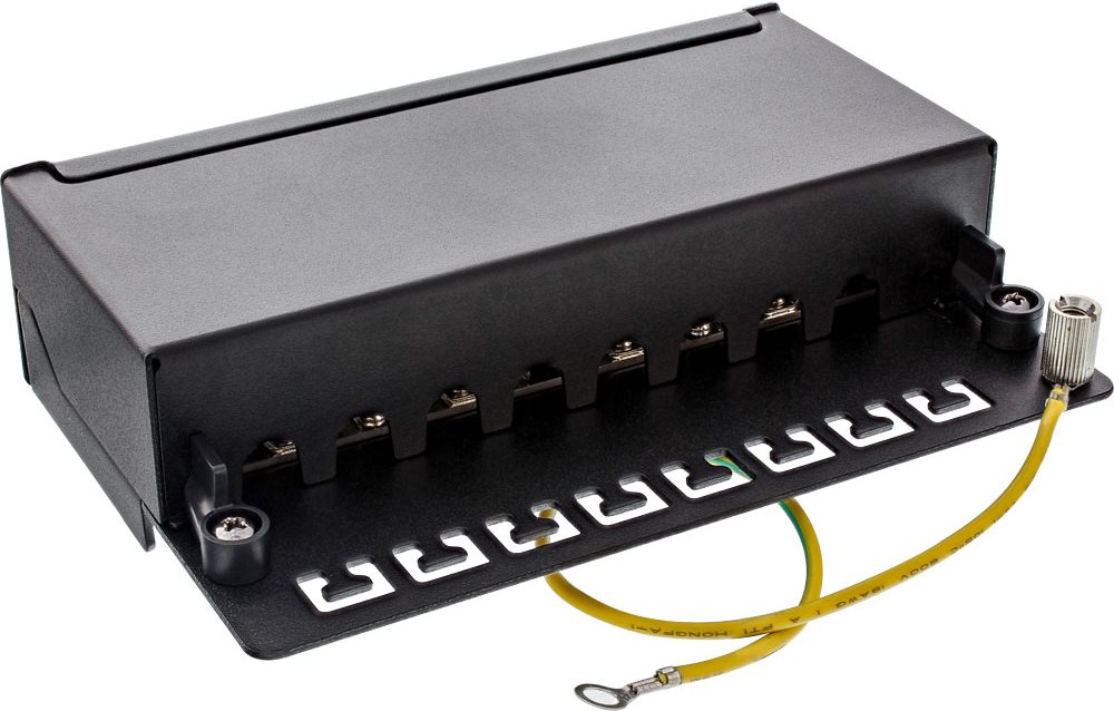InLine 76808A - Patch Panel - Tisch montierbar, geeignet für Wandmontage - RJ-45 X 8 - Schwarz, RAL 9005 (76808A) von InLine