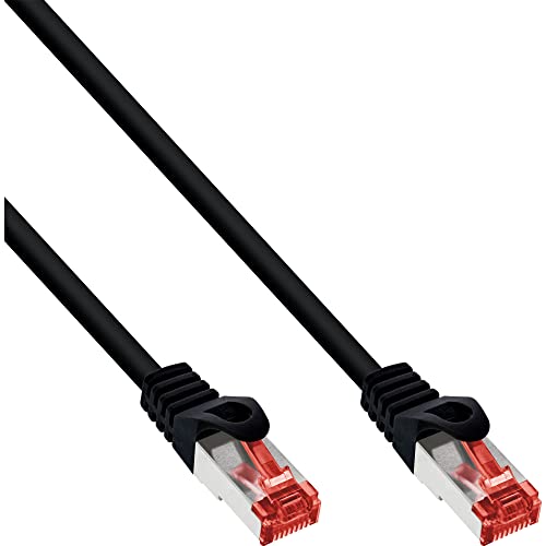 InLine 76933S Patchkabel, S/FTP (PiMf), Cat.6, 250MHz, halogenfrei, Kupfer, schwarz, 0,3m von InLine